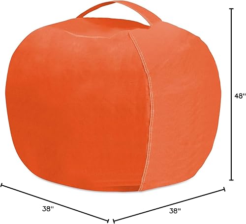 Miniatura 121 de Posh Funda de Silla Puf Rellenable para Almacenamiento de Animales de Peluche para Niños - Organizador de Juguetes Infantiles, Grande-38 - Lona