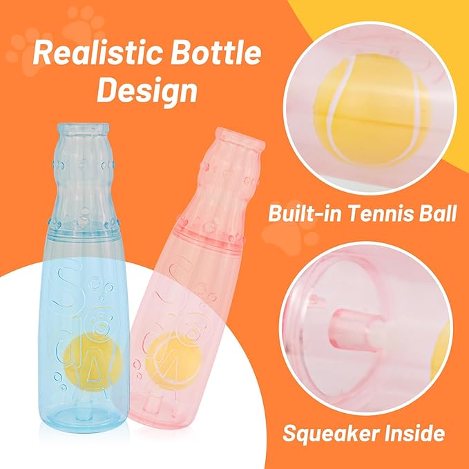 Juguete para Perros Andiker, Mordedor con Chirriador y Pelota de Tenis miniatura 5