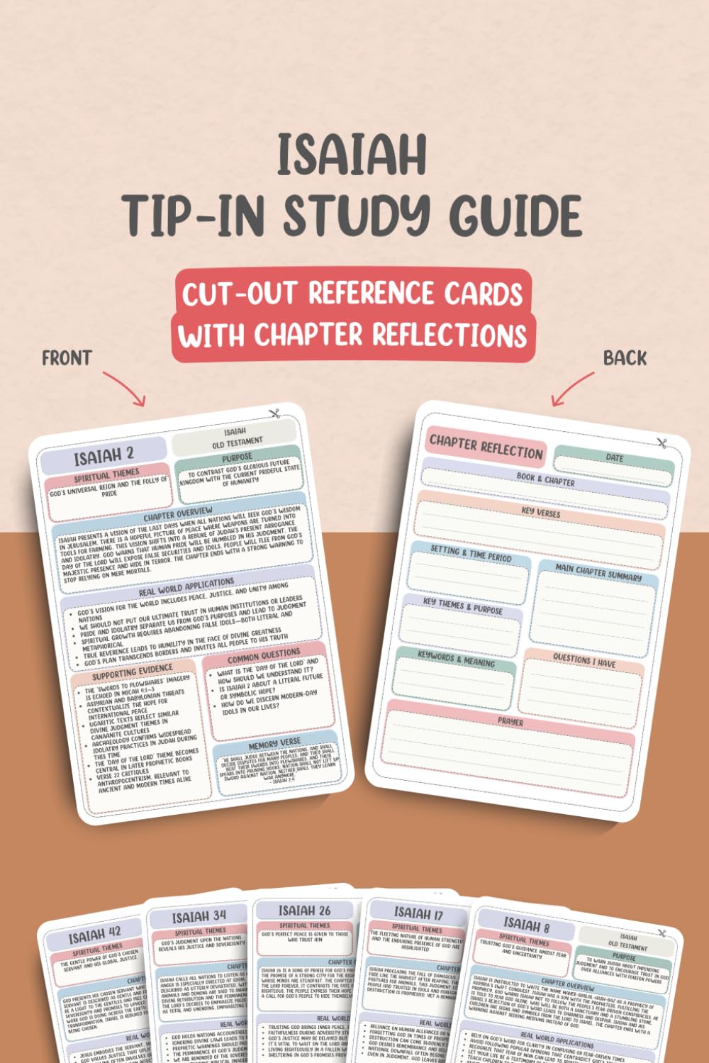 Isaiah Chapter-by-Chapter Tip-In Bible Study Guide: Cut-Out Reference Cards with Chapter Reflections (Complete Chapter-by-Chapter Tip-In Bible Study Series)