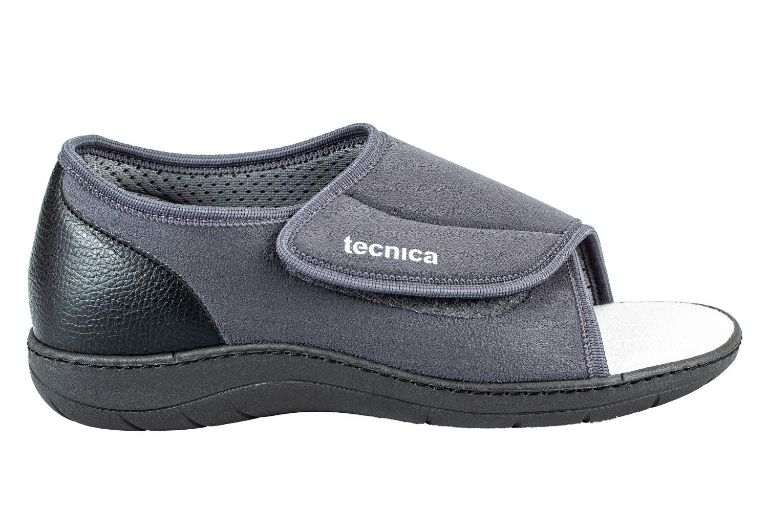 EXTRO STYLE - Scarpe Ortopediche Tecnica 4T, per Piedi Fasciati e Lunghe Guarigioni, Scarpe Antiscivolo Donna e Uomo con Tomaia in Microfibra e Pianta Larga, Plantare Estraibile, Grigio