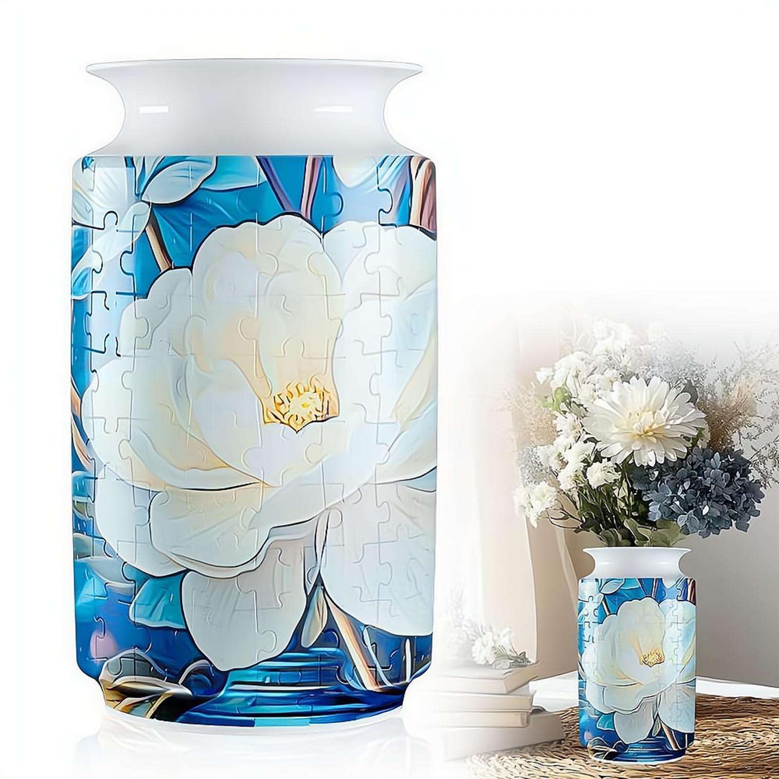 3D Puzzles Vase for Adults, 162 Curved Plastic Puzzle Pieces DIY Flower Vase Craft Kit, Detachable Puzzle Vase Birthday Gifts for Flower Arrangements and Home Decor