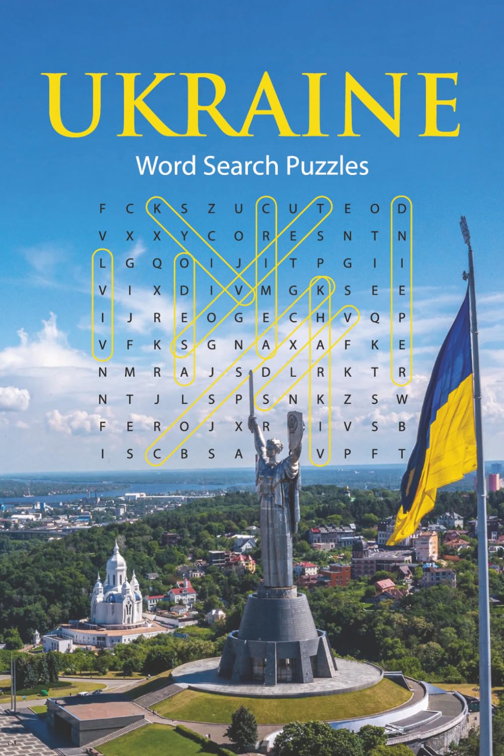 Ukraine Word Search Puzzle Book: A Relaxing and Educational Puzzle Book for All Ages – 70+ Ukraine-Themed Word Searches