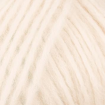 Baby Alpaca and Merino Wool Yarn, 4 Medium, Worsted, Aran, Drops Air, 1.8 Ounce 164 Yards 01 Off White