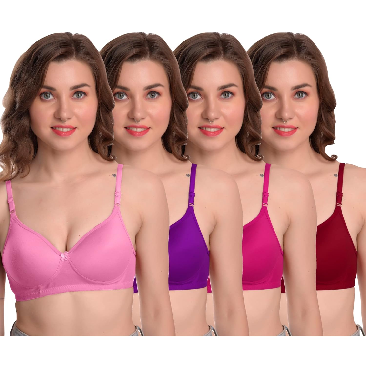 Safe N Care Women’s Premium Lightly Padded Bra (Multicolor) Safe N Care Women’s Premium Lightly Padded Bra (Multicolor)