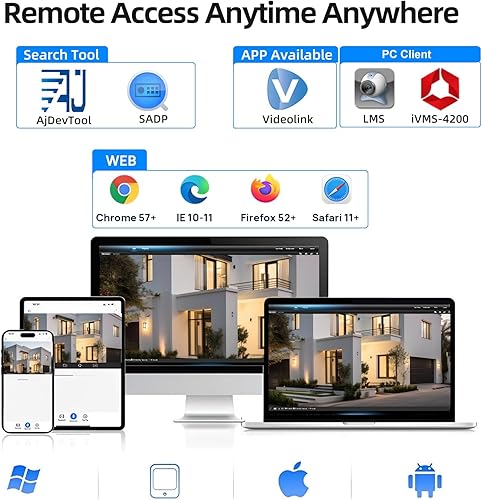 Miniatura 7 de Cámara IP PoE a todo color 4K 8MP, cámara de torreta PoE 4K para exteriores con detección de humanos y vehículos AI, lente de 0.110 in, F1.0 súper