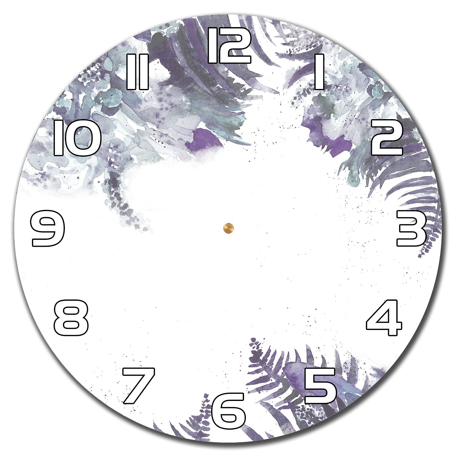 Horloge en verre salon et cuisine moderne 30cm Coloray pour créer une ambiance florale apaisante