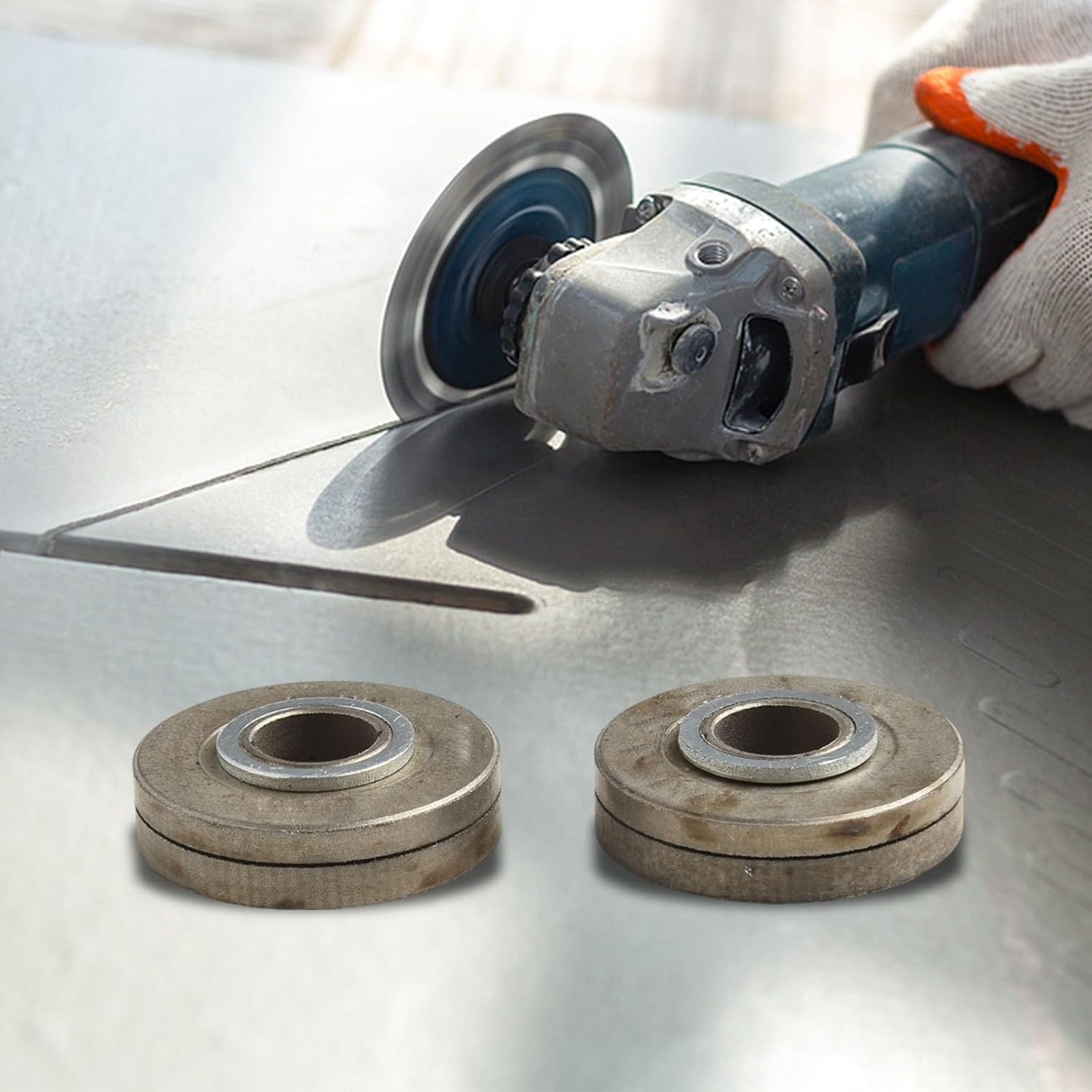 Carbon Steel Angle Grinder Pressure Flange Nut Set, Tool- Assembly, Wear and Resistant, Hardened Proof, 30x10mm, 2 Pack