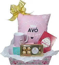 Presente de Avó kit de presente para Vovó Querida kit com Chocolate Ferrero Rocher T8