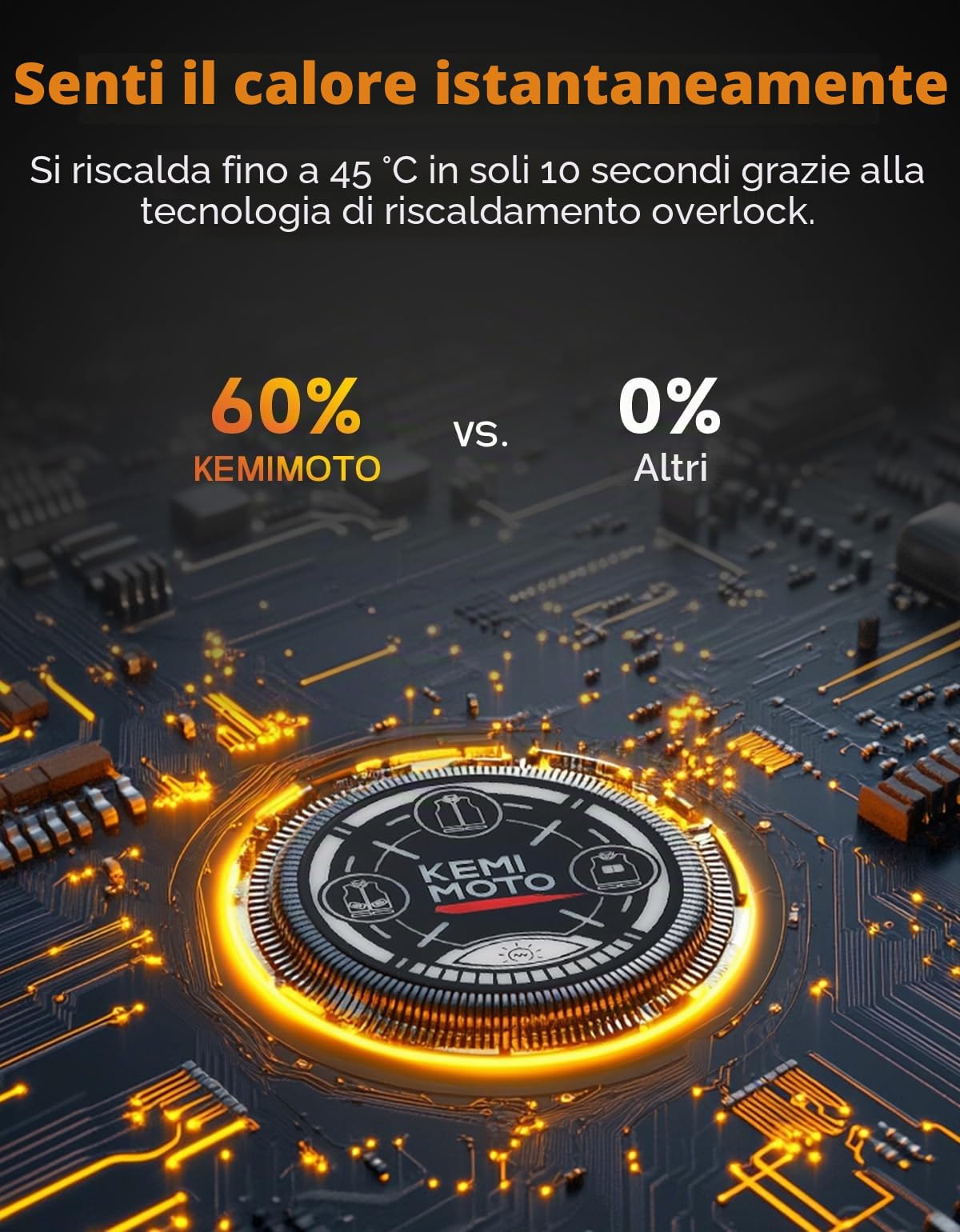 KEMIMOTO Gilet Riscaldato Uomo Donna, Giubbotto Riscaldato con Funzione Scaldamani, Gilet Termico Uomo con Batteria da 10000 mAh, per Sci Pesca Moto Escursionismo