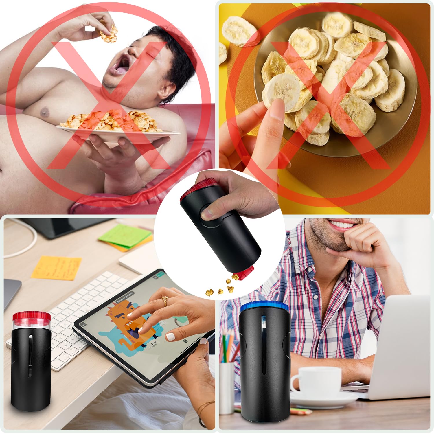 270ml Snack Container For Gamers Portable Snack Dispenser - 270ml Press ...