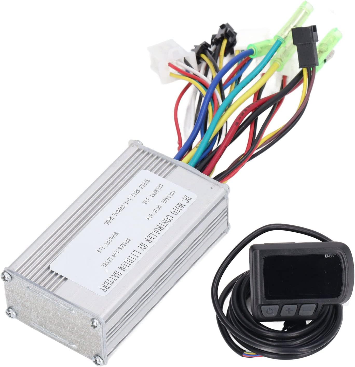 plplaaoo Brushless Motor Controller Kit High Performance Electric Bike Controller with EN06 LCD Display USB Interface for 250W 350W Motors Universal 36V 48V DIY Electric Vehicles Scooters