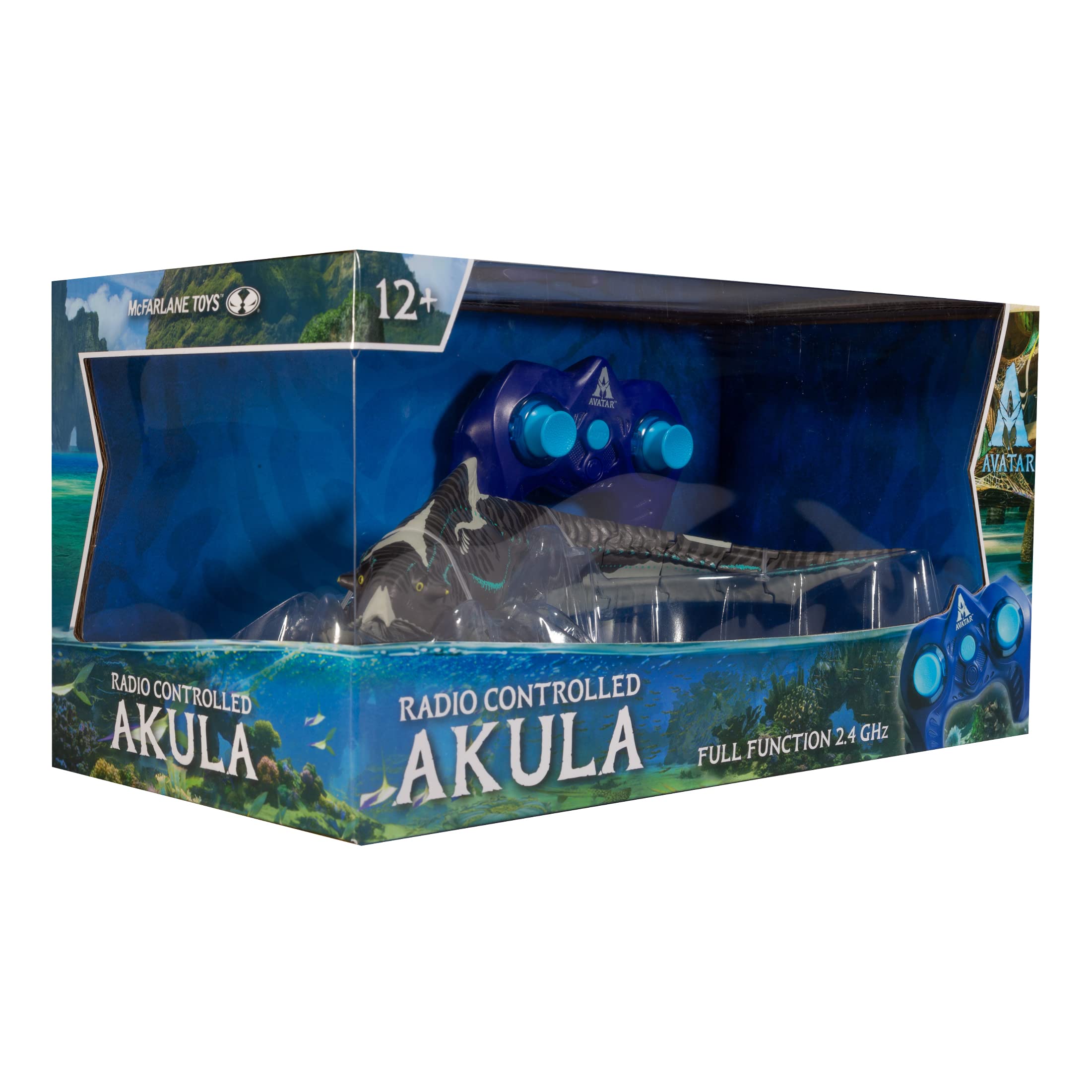 Disney Avatar - World of Pandora - Jouet radiocommandé sur Eau Akula 36cm - Jouet Officiel Issu du Film Avatar 2 réalisé par James Cameron - TM16411
