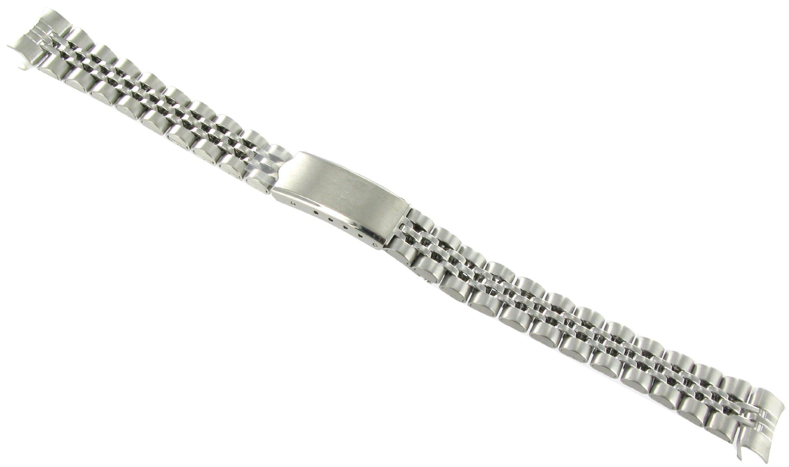 Ladies' 13MM Wrapped Link Band w/Curved End Incl. Optional Straight End Pieces Silver / Curved End