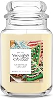 Yankee Candle Christmas Cookie Large Jar Scented Candle, 22oz, 150-Hour Burn Time, Holiday Gift