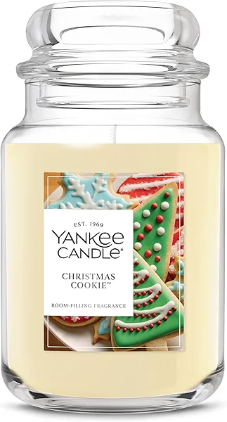 Yankee Candle Christmas Cookie Scented Candle, 22oz Large Jar with up to 150 Hour Burn Time, Giftable, Holidays