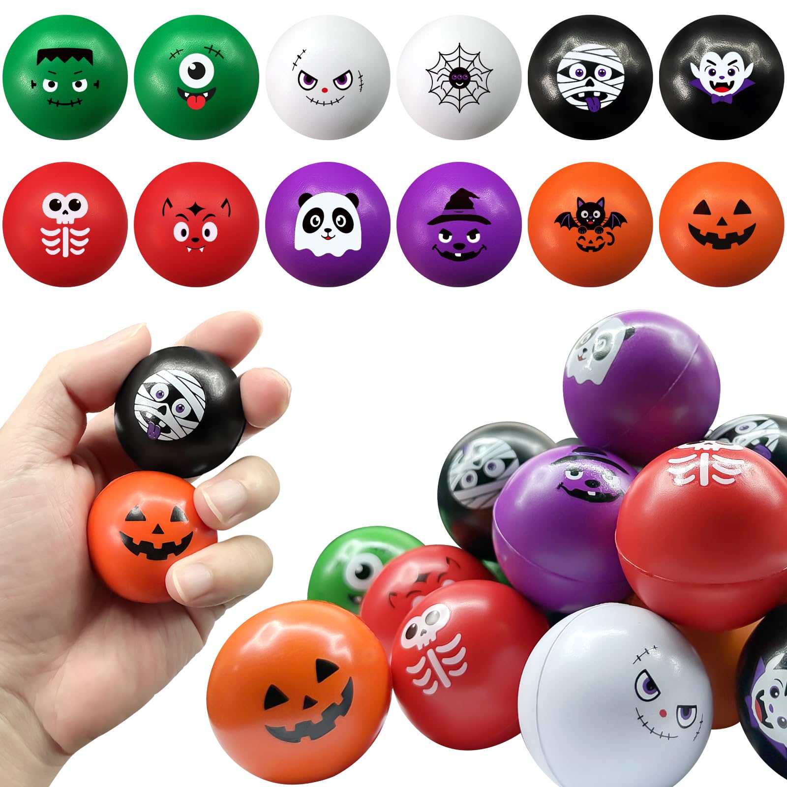 EDERUMI Halloween Stress Balls--48 Pcs