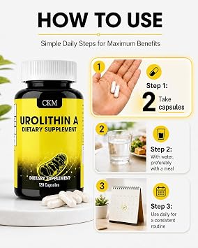 CKM Urolithin A Supplement 1200mg for Men & Women, 120 Capsules