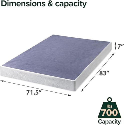 Miniatura 82 de Sommier inteligente de 7 pulgadas Zinus / base de colchón / estructura de acero fuerte / armado fácil requerido, Acero