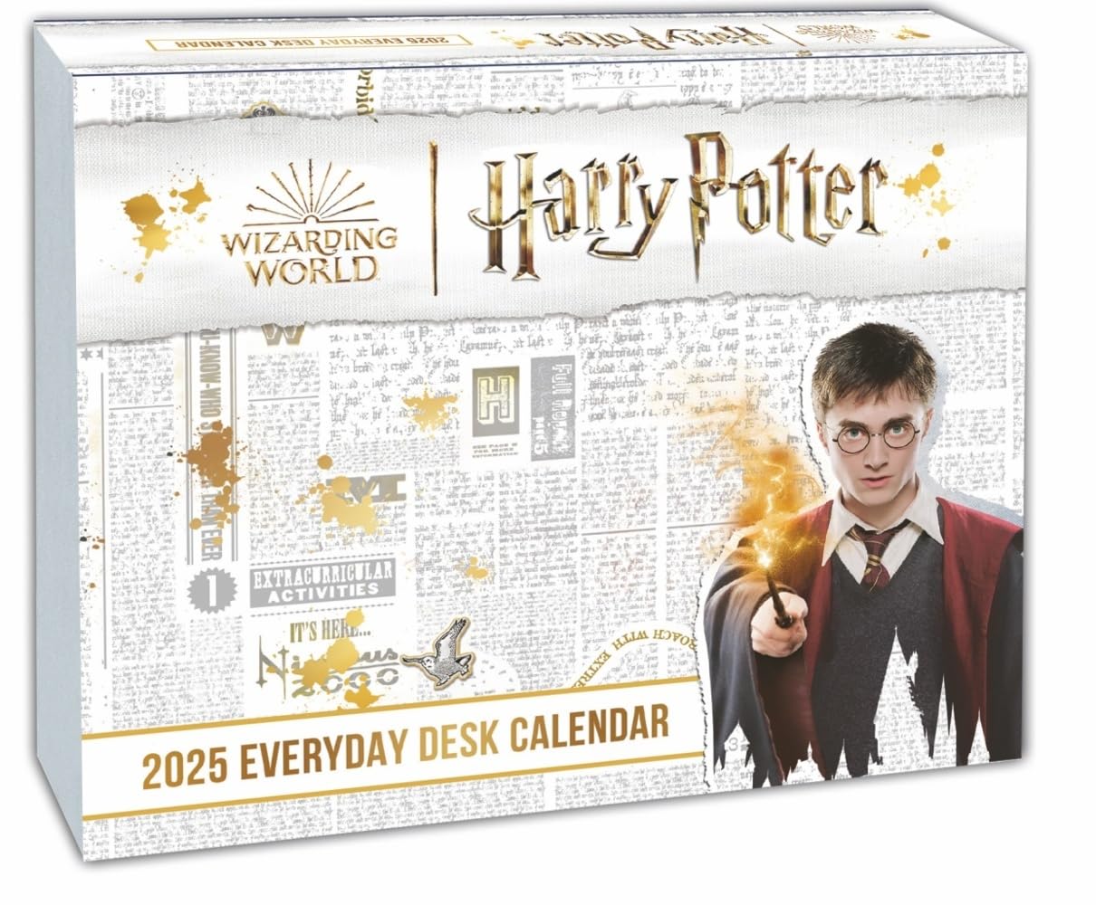 Harry Potter Tagesabreißkalender 2025: Magischer Kalender für jeden Tag mit Zitaten, Bildern und spannenden Details aus der Filmreihe. Tischkalender für Harry Potter-Fans. Auch zum Aufhängen