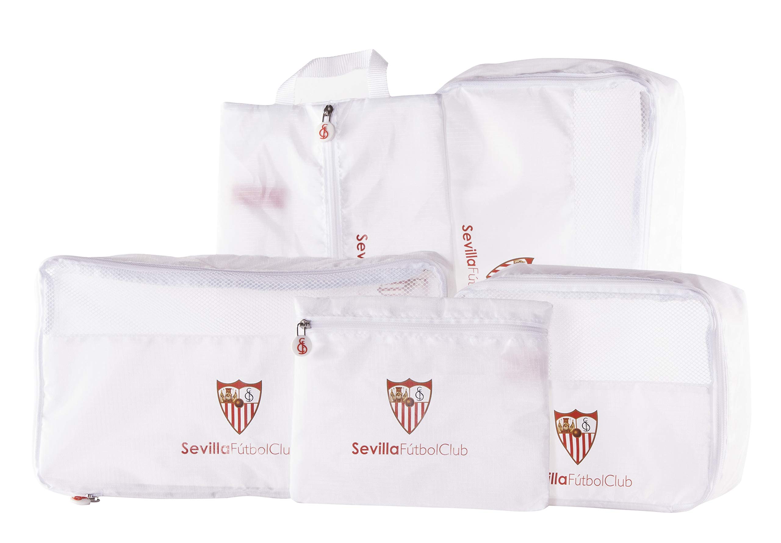 Sevilla Football Club Luggage Organizer – Official Team Product, with 5 Different Pieces and Made of Very Light Nylon to Not Add Weight to the Suitcase
