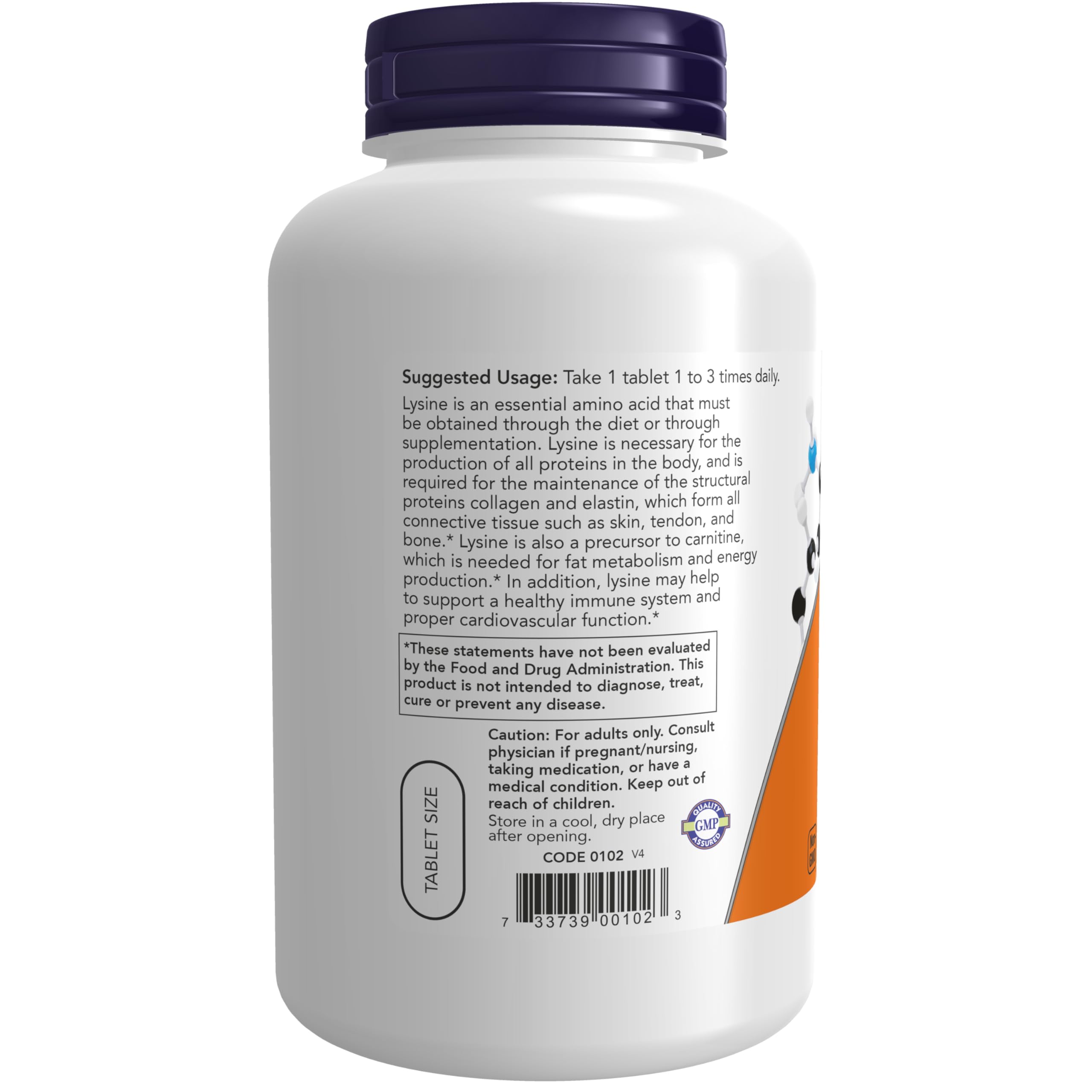 NOW Supplements, L-Lysine 500 mg, Amino Acid, 250 Tabs — Amazon image 3