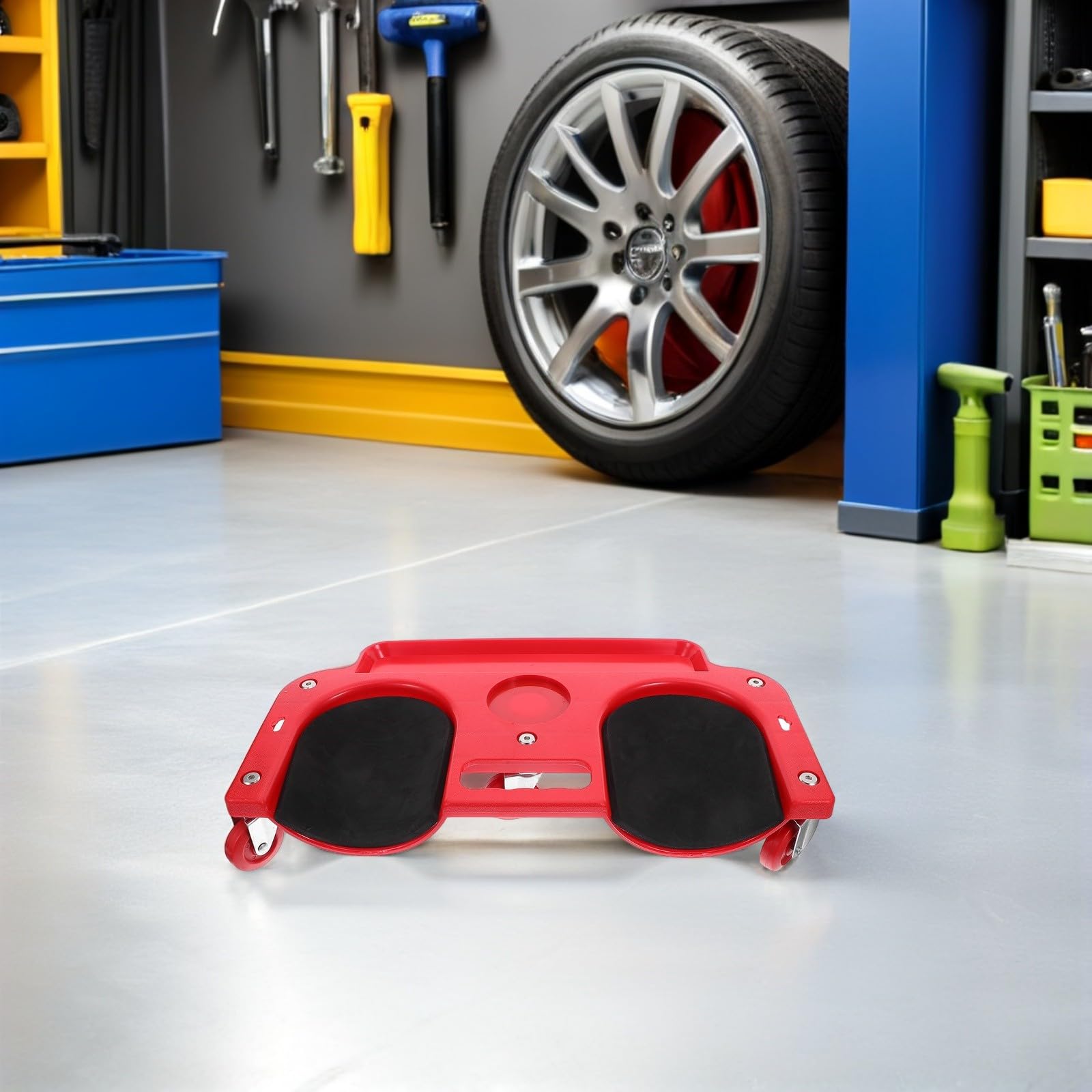 Almohadilla para Rodillas con Ruedas Resistente para Reparación de Coches Cojín Ergonómico para Mecánicos y Construcción Protector Estable para Trabajo Azulejos Soporte Cómodo y