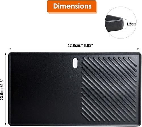 Miniatura 2 de Uniflasy Parrilla reversible de hierro fundido para Camp Chef Explorer de 2 quemadores, 2 estufas al aire libre, 2 estufas, 3X, 3 quemadores, estufa