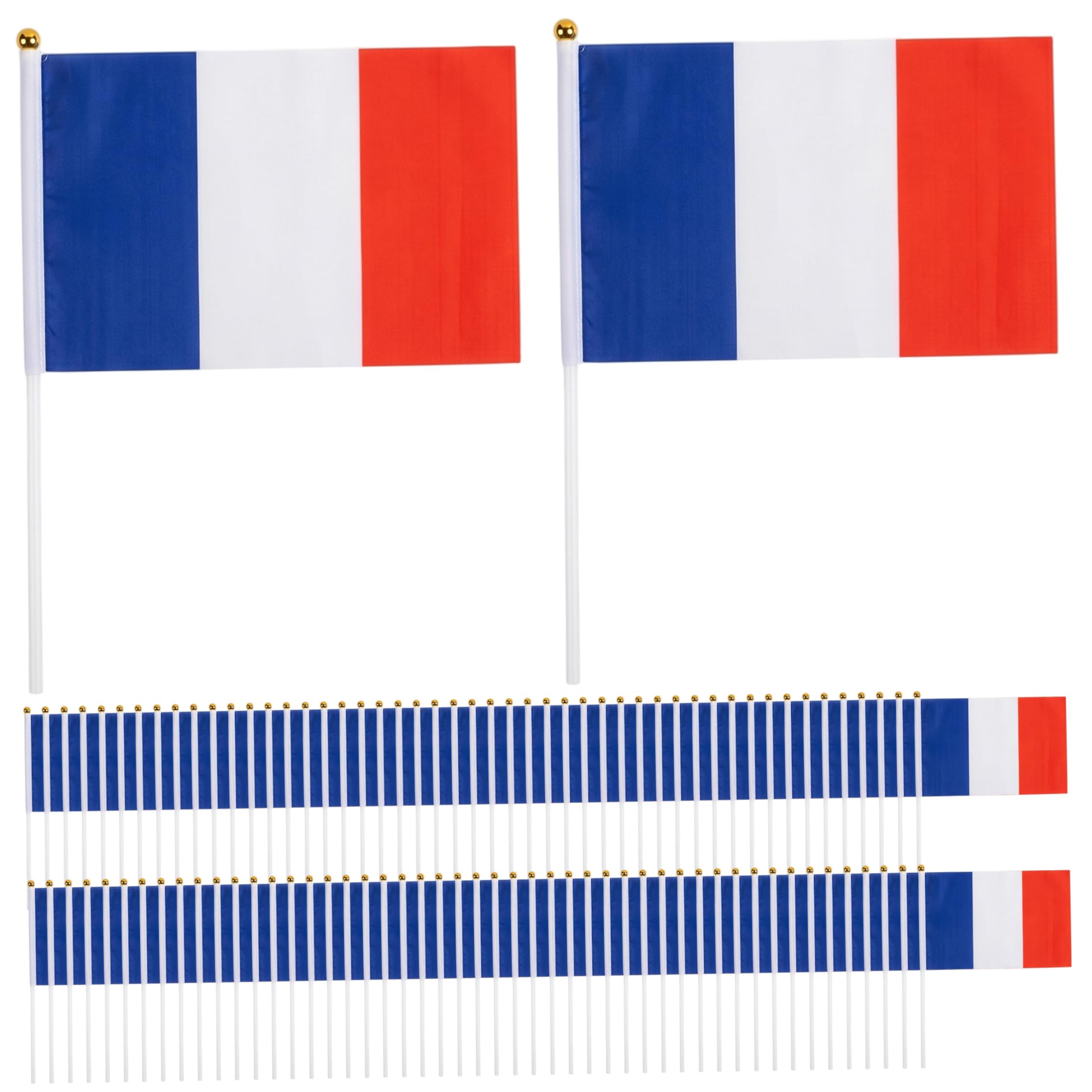 Banderas de mano del mundo 2026 de 5.5 x 8.3 pulgadas con palo