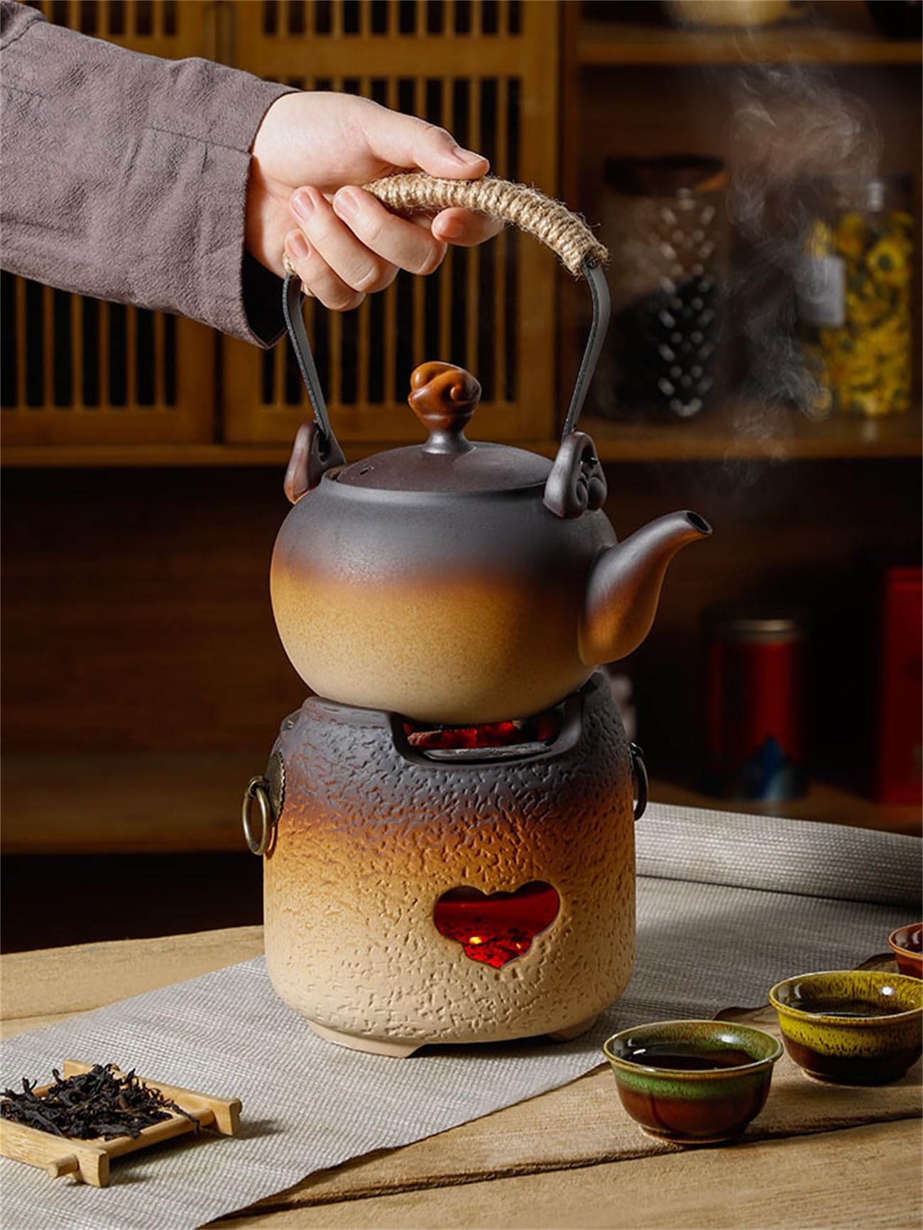 土瓶 急須 陶器製 土器 茶道道具 直火対応 耐熱 ミニケトル