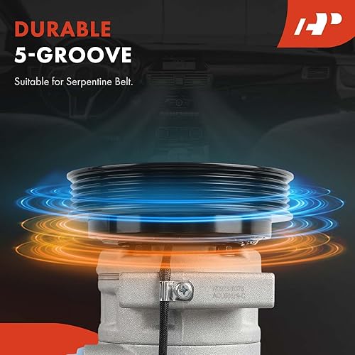 Miniatura 4 de A-Premium Compresor de aire acondicionado con embrague compatible con Mazda Protege 2001-2003, Protege5 2002-2003, 2.0L, con polea de 5 ranuras