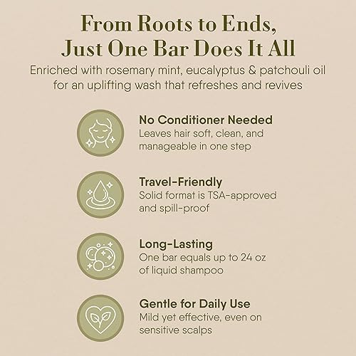 Miniatura 5 de 360Feel Barra de champú Cherry Almond – Barra de champú anticaspa nutritiva e hidratante – Hecho a mano con aceites esenciales – Apto para viajes y