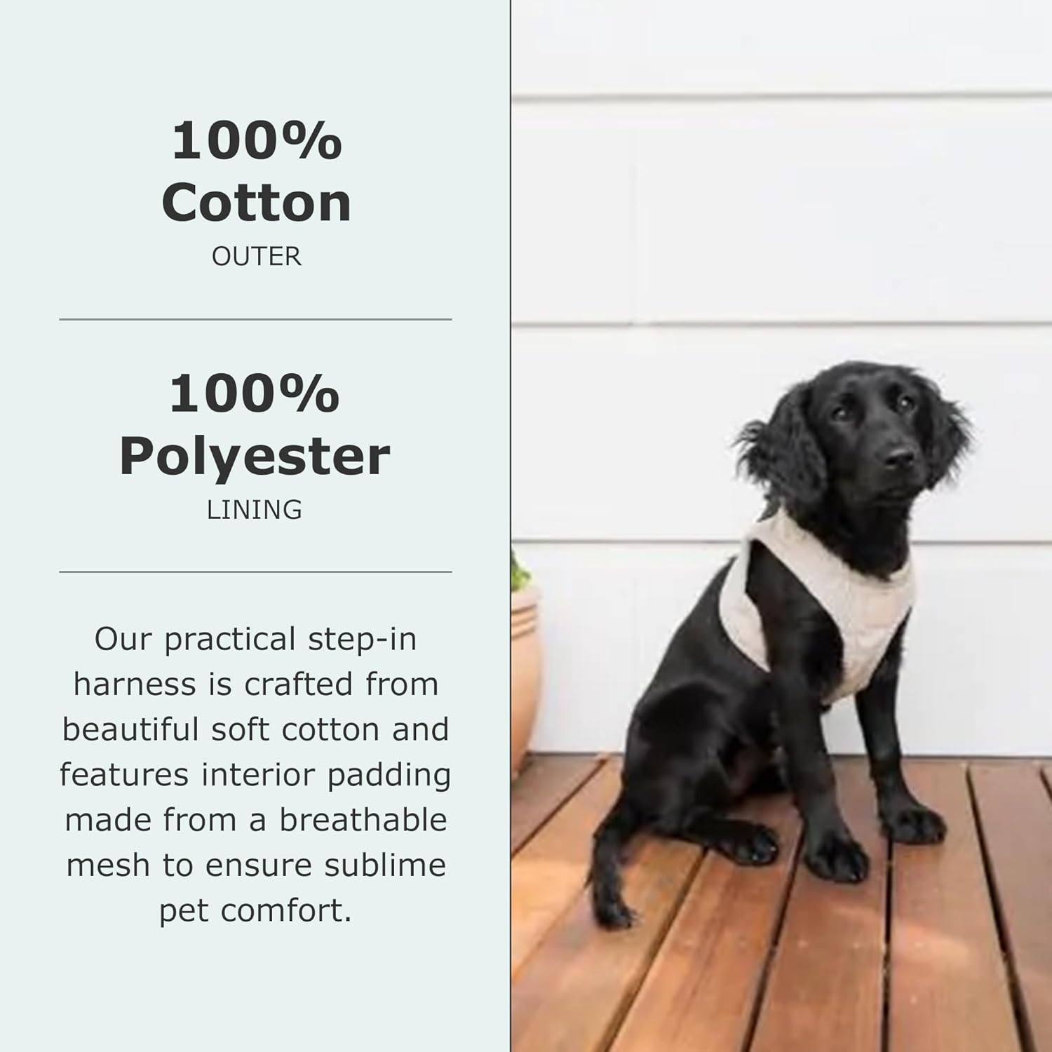 FuzzYard Life Corduroy Step in Dog Harness | Size XXS | Stylish Premium Corduroy Design in Sandstone Perfect for Everyday Walks