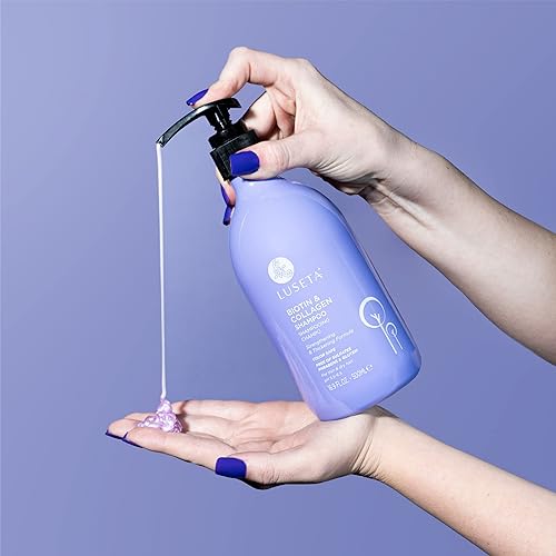 Miniatura 7 de Luseta - Champú de biotina y colágeno para crecimiento del cabello 169 onzas champú para pérdida de cabello para hombres y mujeres champú para