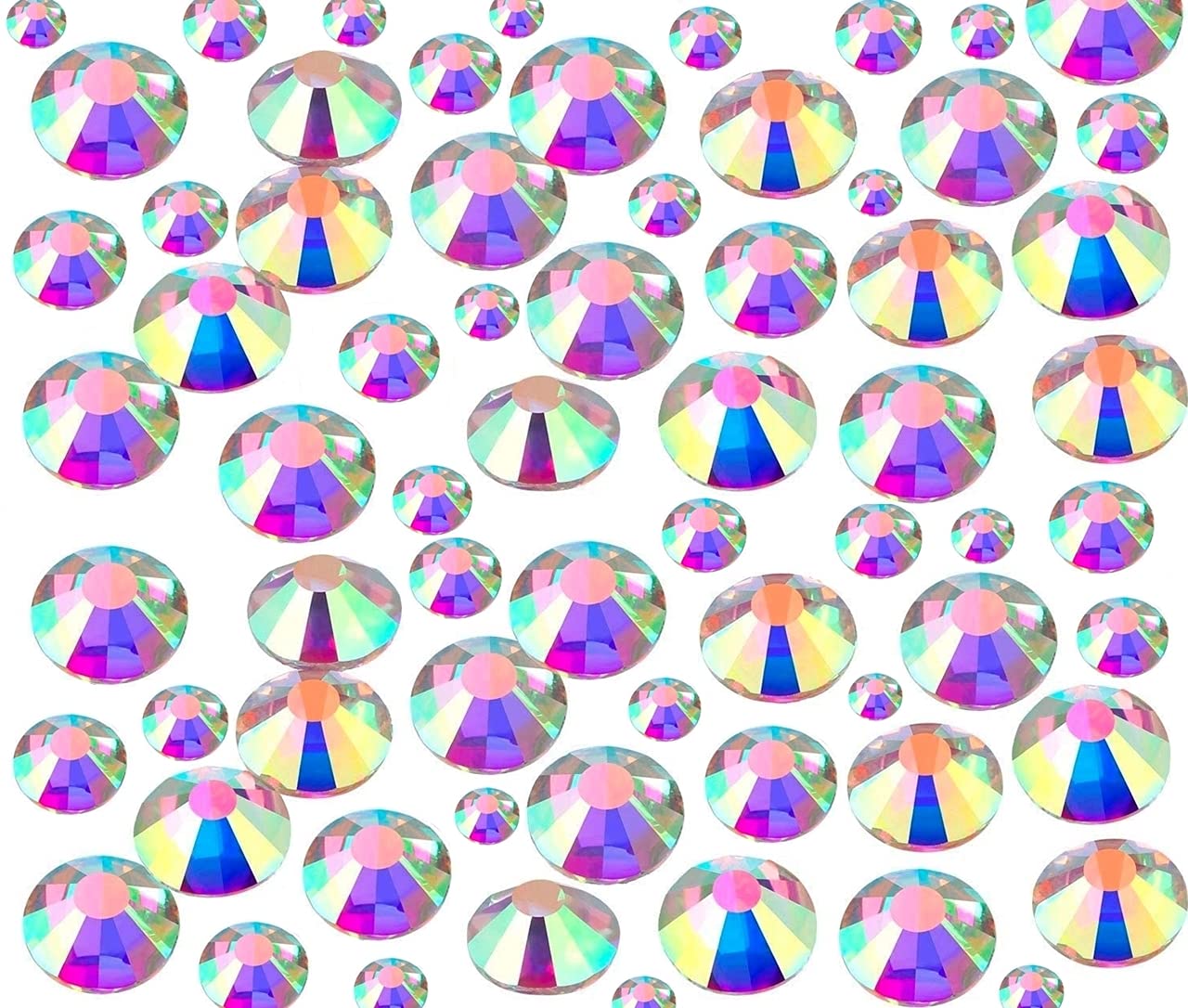 (CrystalAB Rainbow) SS10/3mm/1440 pcs Solasta Premium Hotfix Rhinestone, Machine Cut .Dazzle your Creations