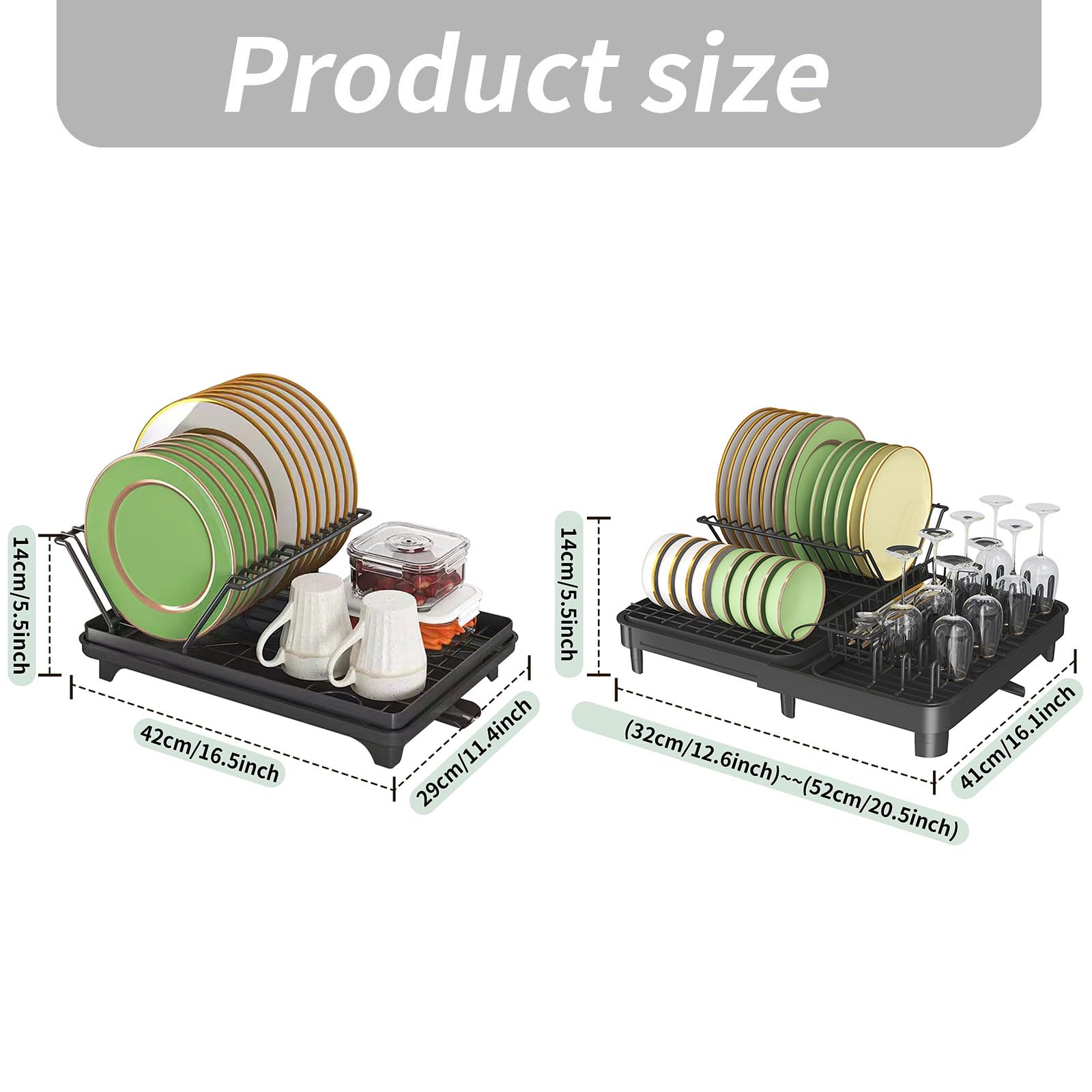 Escurridor eficiente de vajilla con sistemas de drenaje automático, estante de secado para platos y cubiertos, accesorios de cocina, solución de secado de encimera