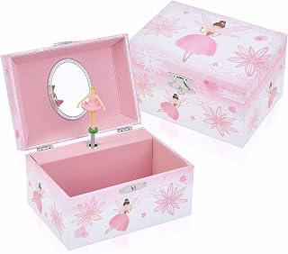Girl's Gift Music Box with Spinning Ballerina,Fairy Design Musical Jewelry Box for Kids Jewel Storage,Toys for Girls