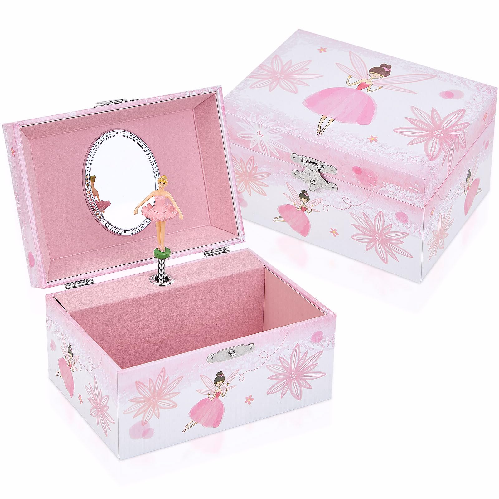 TAOPU Girl's Gift Music Box with Spinning Ballerina,Fairy Design Musical Jewelry Box for Kids Jewel Storage,Toys for Girls