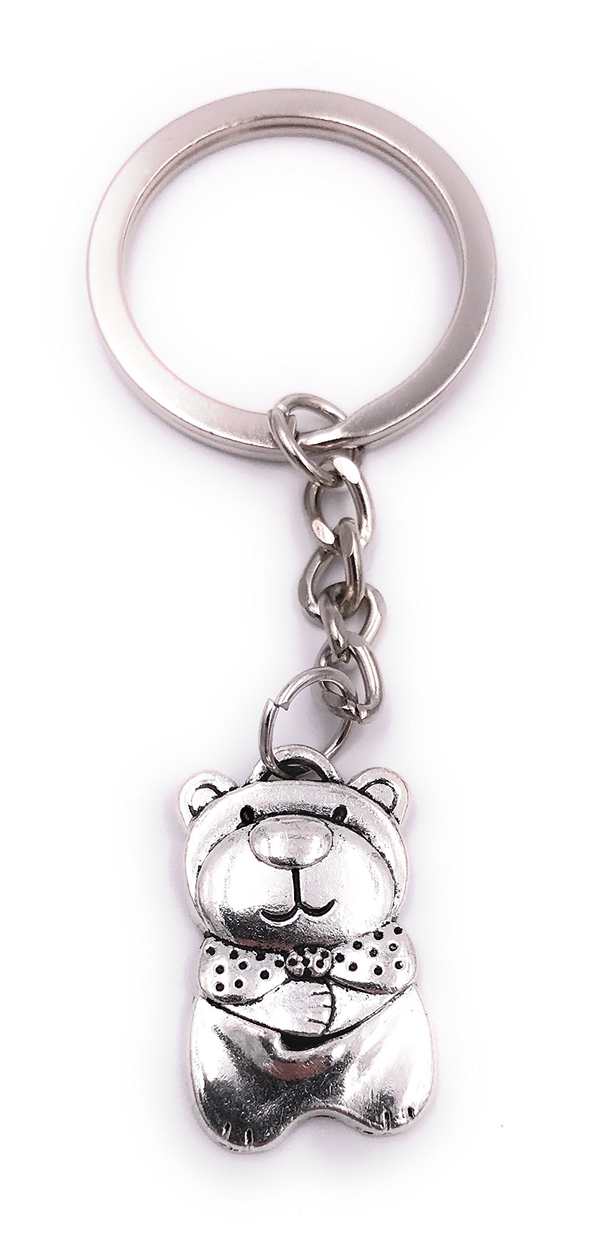 H-Customs Teddy Bear cuddly toy keychain pendant silver metal