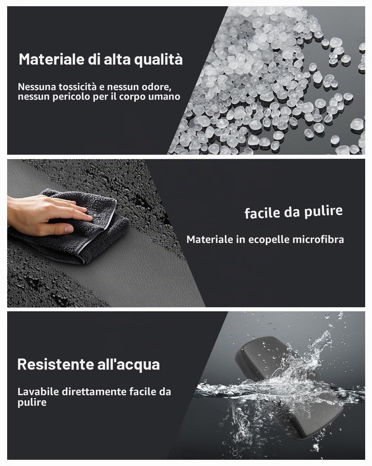 Copertura per braccioli per V0LV0 XC40 2018-2025, copertura per bracciolo centrale in pelle PU, C40 Recharge protezione bracciolo per console centrale accessori per sollevare il bracciolo