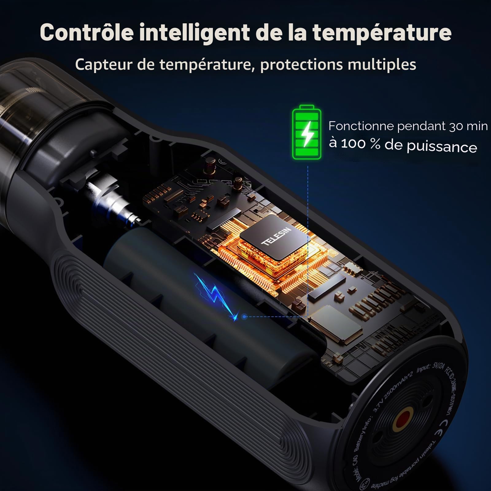 TELESIN° C40 Machine à Fumée Portable, 40W Machine à Brouillard Portable, Mini Machine à Fumée avec Télécommande pour la Photographie, événements en plein air,Parties,Effets de scène,Halloween,Mariag | Mini Fogger à Main pour Photographie, Événements en p