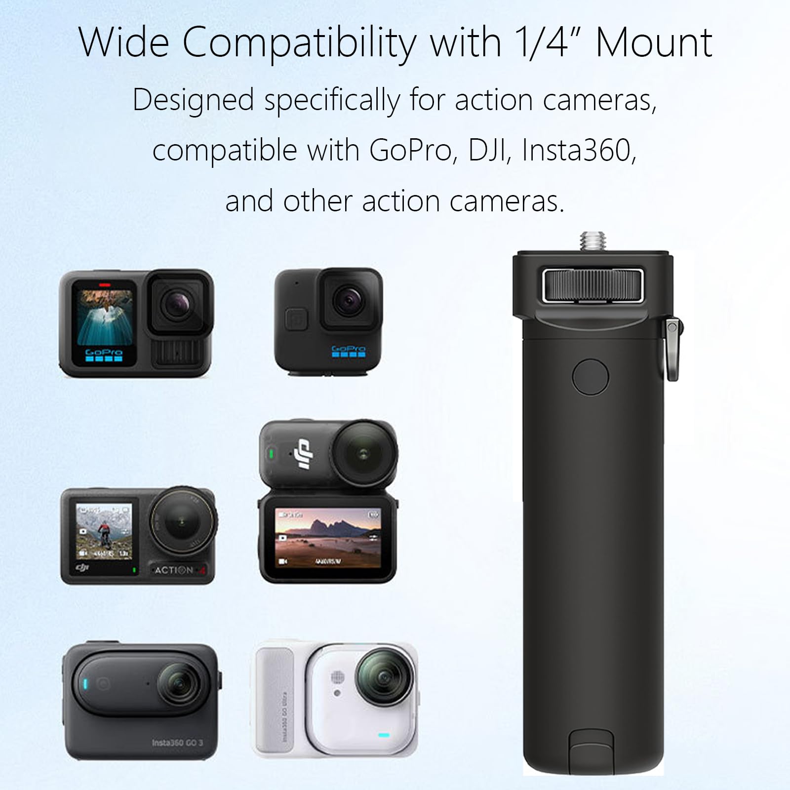 Mini Trípode, para X6, Soporte Carga Empuñadura Accesorios para X6/dji Osmo Action 6/5 Pro, Desmontaje rápido, Ligero, Antideslizante, Multifuncional