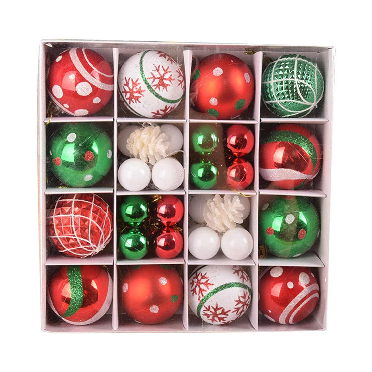 Boules de Noël incassables lot de 42 pour décoration sapin sans stress