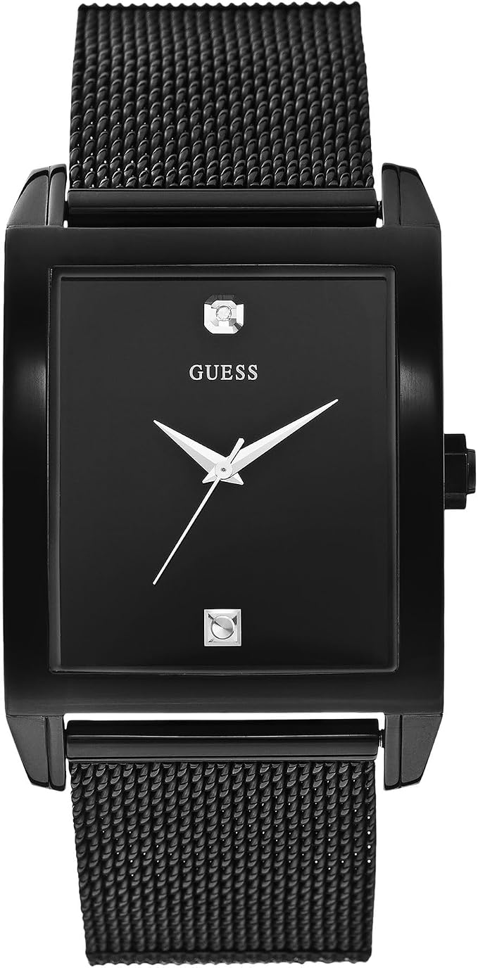 Relógio Guess masculino Retangular Preto Diamante