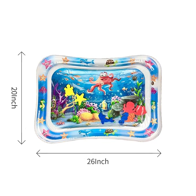 PandaEar 2 Pack Tummy Time Water Mats para Bebé 3-24 Meses miniatura 4