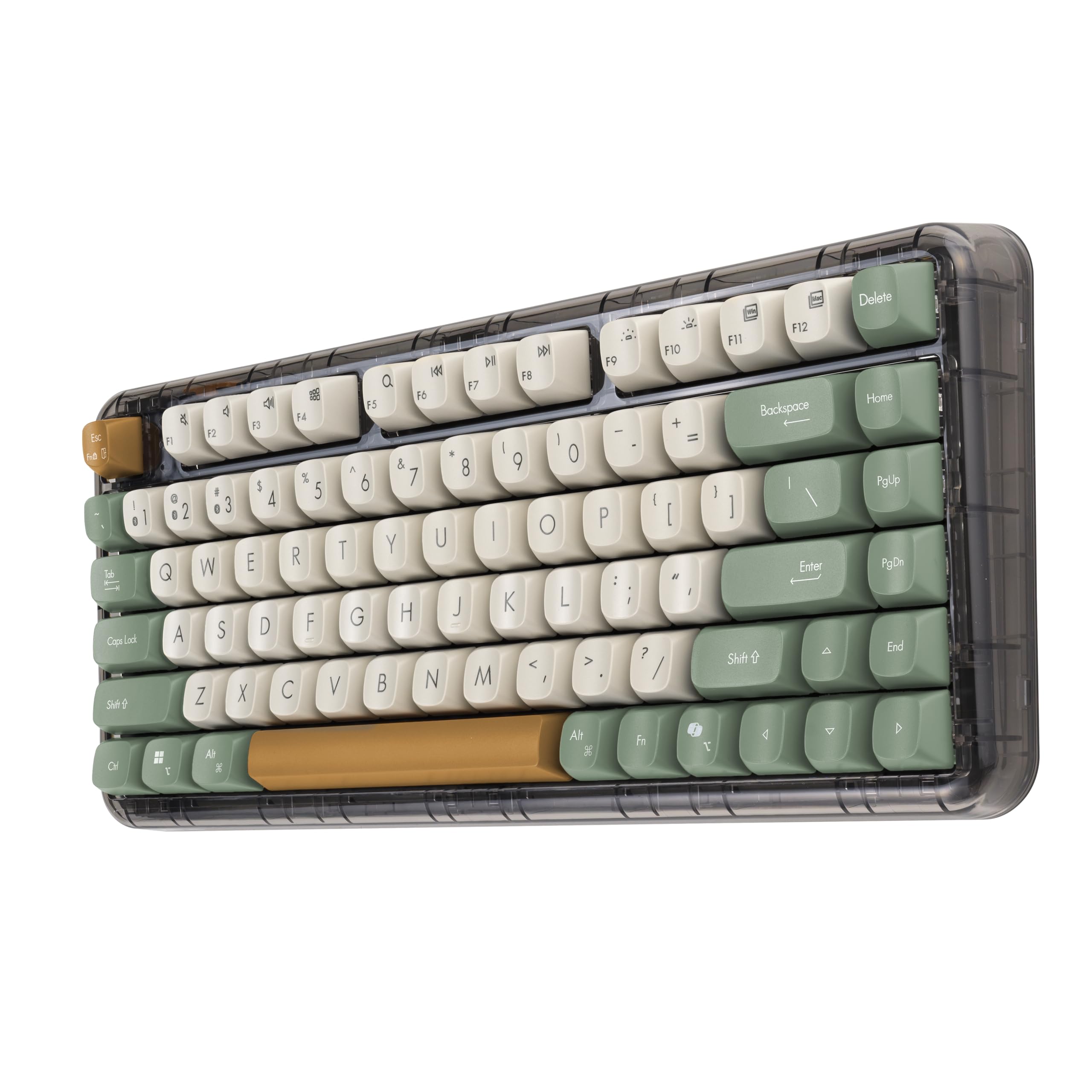 ASUS Jelly75 KD201 Keyboard | bezprzewodowa | mechaniczna | 2,4 GHz | Bluetooth i USB | Hub 4 mm | regulowane podświetlenie tła | łączy do 5 urządzeń jednocześnie | Orange Meadow
