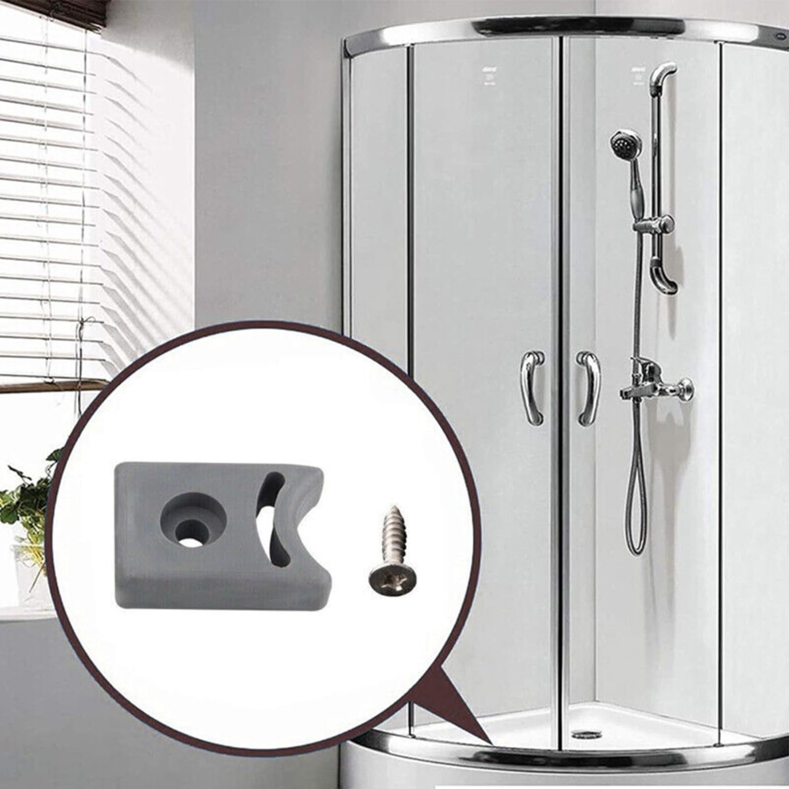 Paraurti Per Porta Doccia In Gomma - 8 Pezzi, Blocco Posizionamento Quadrato, Per Sicurezza E Stabilità - Foto 12