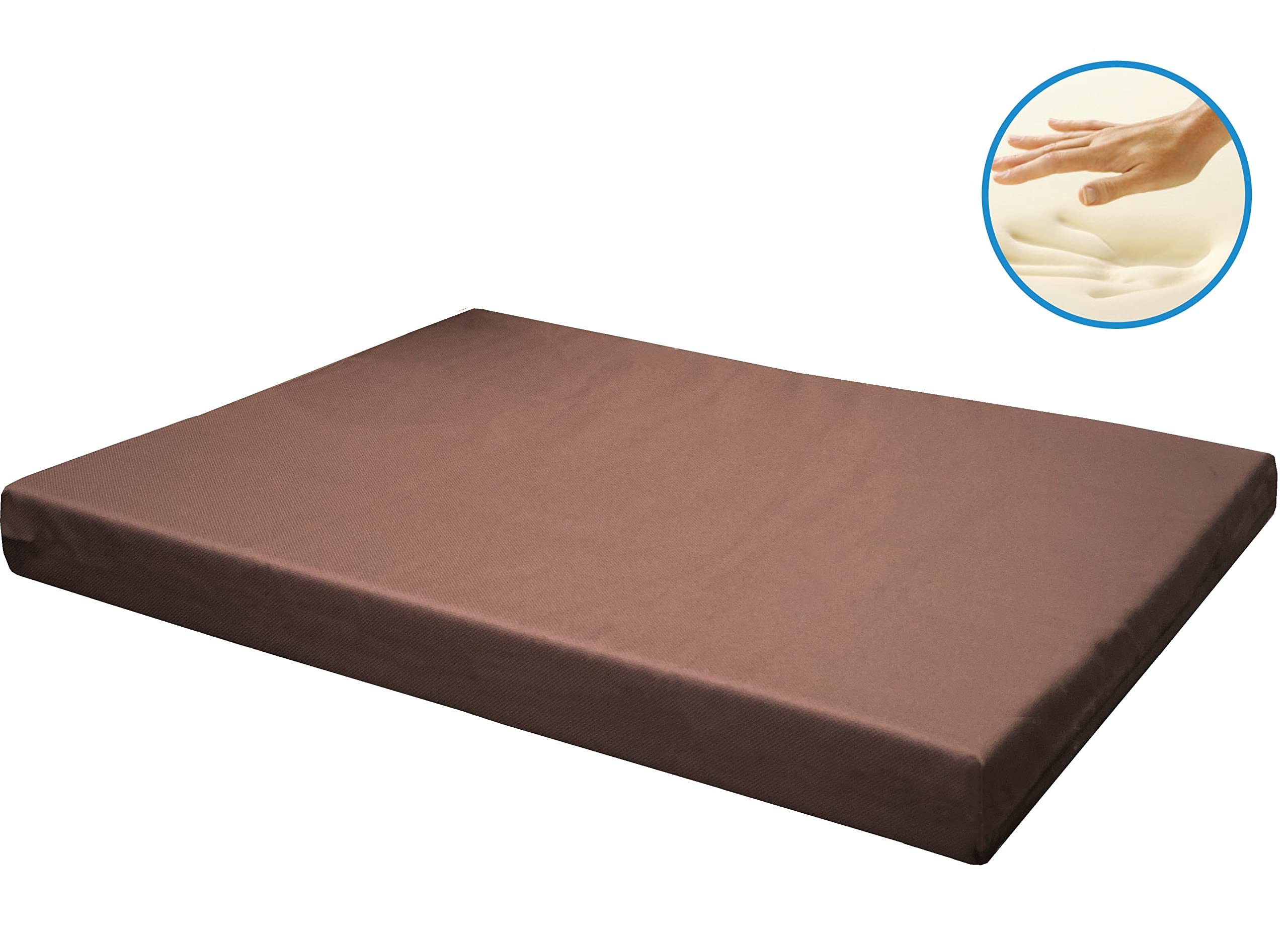 Dogbed4less Legowisko dla psa z platformą z pianki memory, materac klatkowy z wodoodpornym zdejmowanym pokrowcem, duże, 42 x 28 x 3 cale, gwiezdna szara