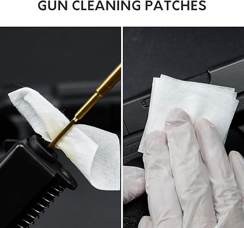 Miniatura 5 de 1800900PCS Gun Cleaning Patches - Highly Absorbent Gun Cleaning Cloth, Lint Free Gun Cleaning Wipes, 2'' Square Cleaning Patches for Firearms 9mm