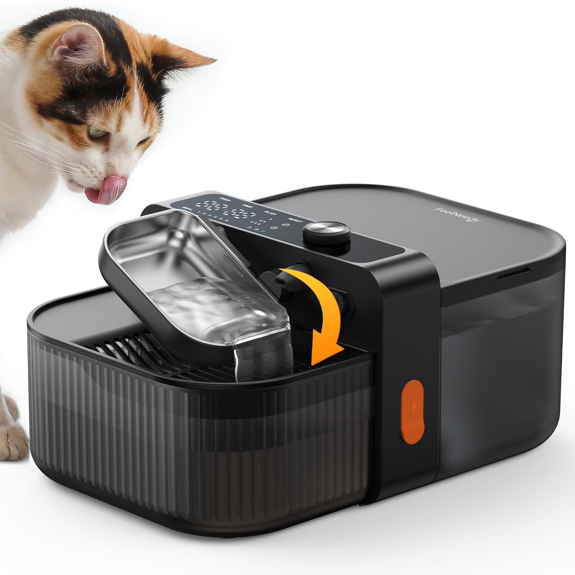 猫 給水器 自動 フィルター不要 汚水分離設計 FEELNEEDY 猫水飲み器コ…