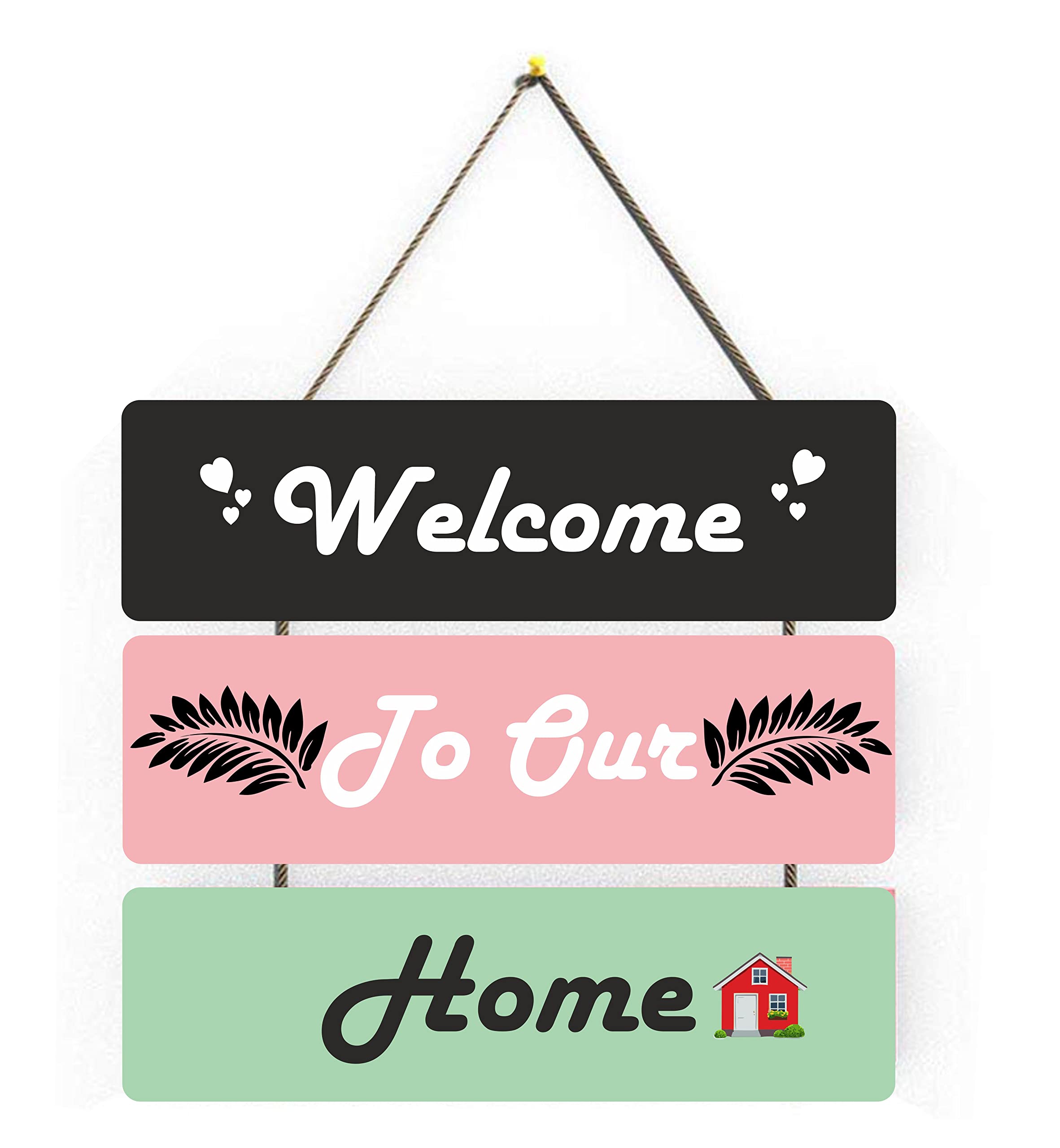 ART PLUS STORE Wall Hanger For Wall Decor, Wall Hanging For Living Room, Wooden Wall Hanger, Welcome To Our Home Wall Hanging (B0B3MWJ98M) Amazon Price History, Amazon Price Tracker